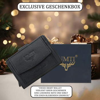 Slim Wallet mit Münzfach & RFID-Schutz 24- (12A) Mini Geldbörse Herren & Damen - Kartenetui Kreditkartenetui - Portmonee Geldbeutel Portemonnaie Neu